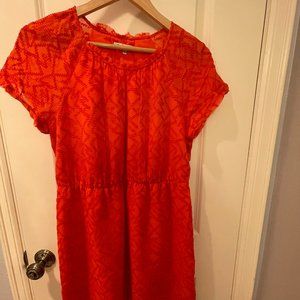 Madewell Bright Orange Mini Dress